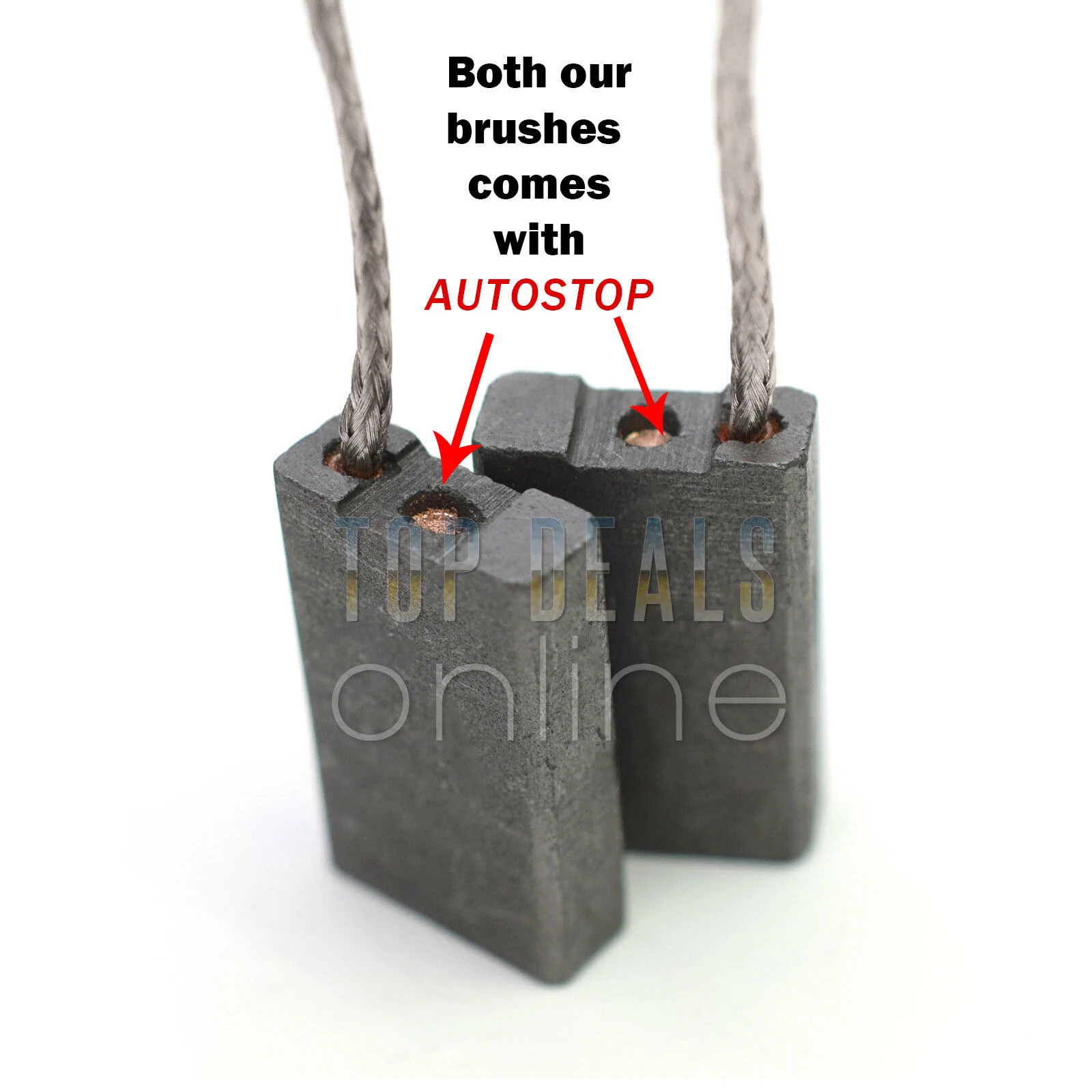 Carbon Brushes to fit Bosch GWS 22-230 H 230mm Angle Grinder 1607014171 Autostop - Image 4